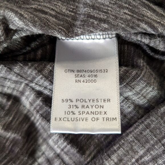 Adam Levine Front Tie Thin Straps Curved Hemline Marl Dark Gray Mini Dress - Picture 7 of 7